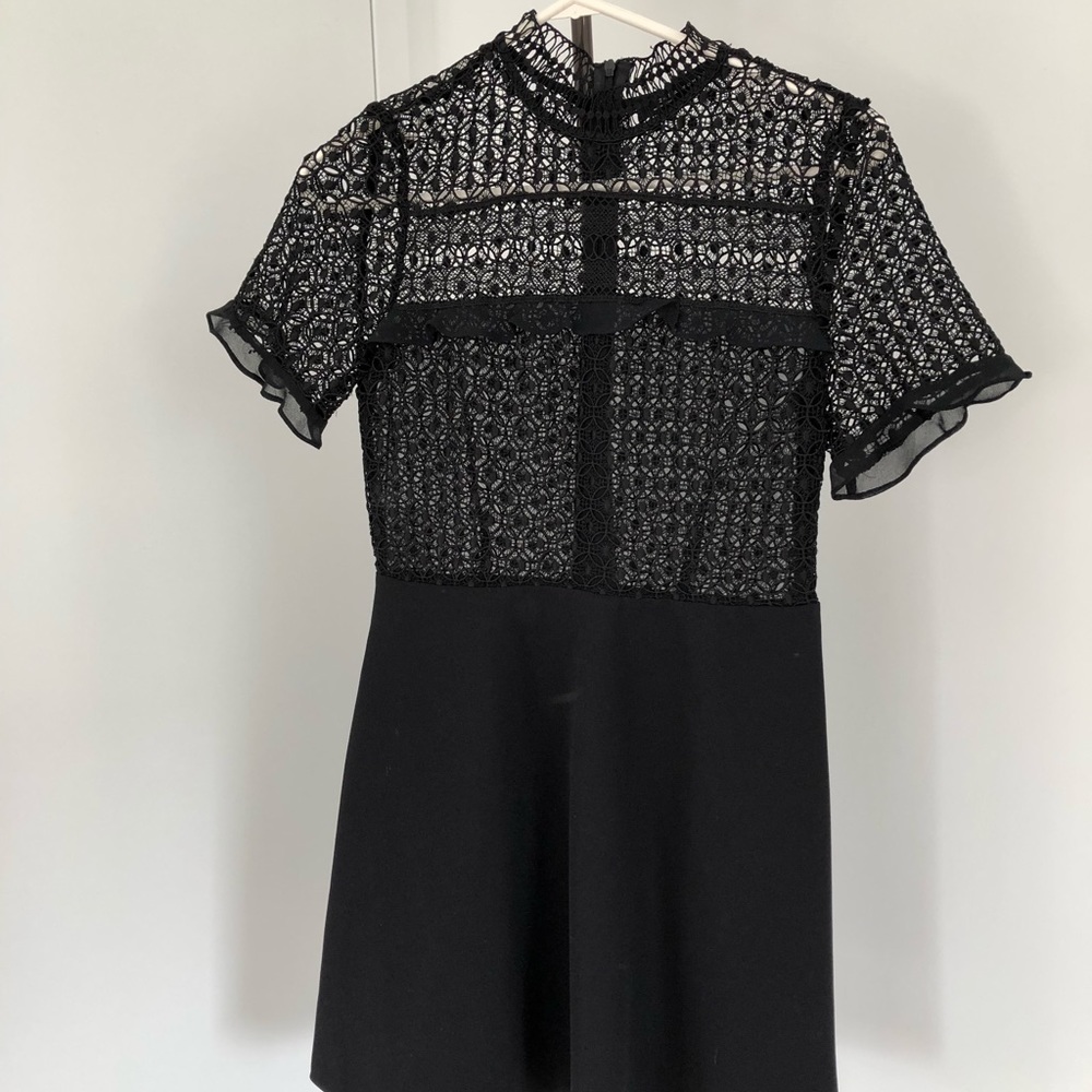 Zara S, Short Black Lace Dress